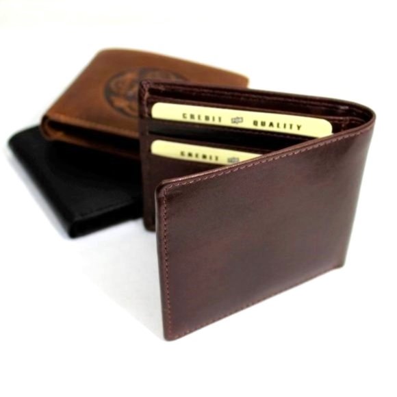 New Made in Ireland Celtic Hound Dog Genuine Leather Wallet Mens - Picture 4 of 9